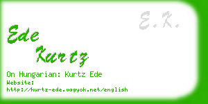 ede kurtz business card